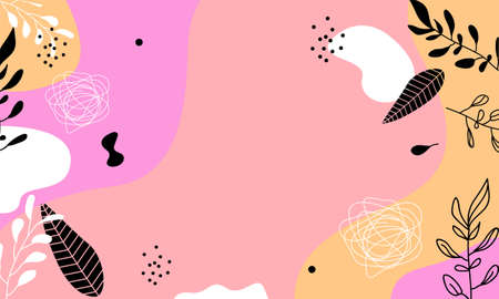 Abstract floral cover template design background