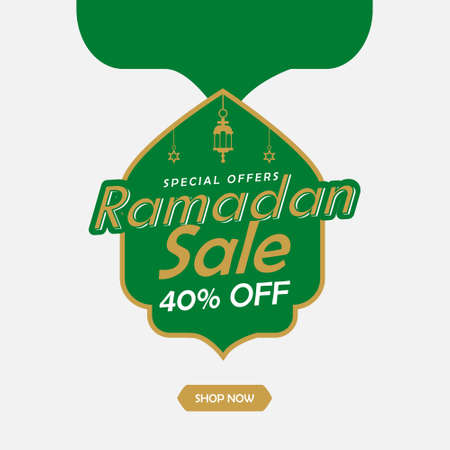 Ramadan sale social media square banner promotion design templateのイラスト素材