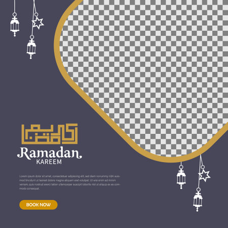 Ramadan iftar background for social media post templateのイラスト素材