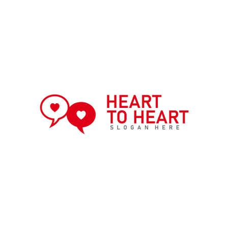 Heart to heart  design template vectorのイラスト素材
