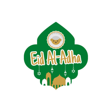 Eid al adha badge concept design vectorのイラスト素材