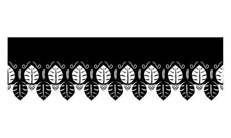 Lace floral art motif design templateのイラスト素材