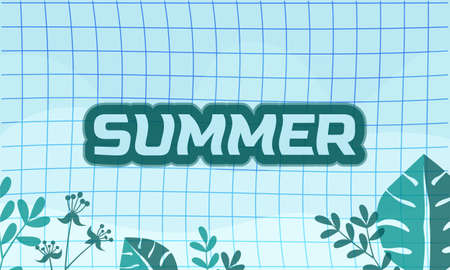 Summer template illustration background design