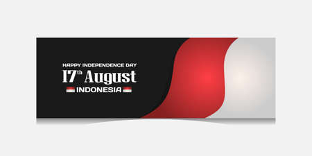 Banner template indonesia independence day background design