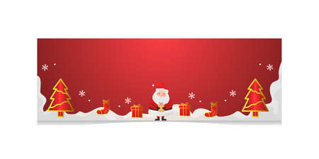 Christmas blank banner template design backgroundのイラスト素材
