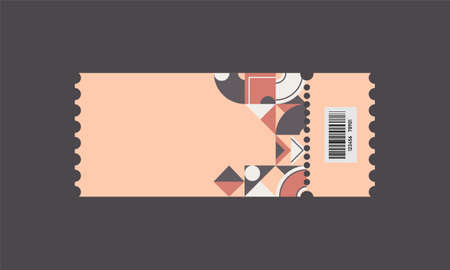 Creative geometric ticket template design concept background