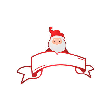 Christmas outline banner template design isolatedのイラスト素材
