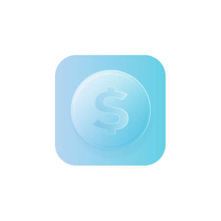 Glass morphism money icon design vectorのイラスト素材