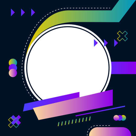 Modern twibbon template with gradient geometric shape designのイラスト素材