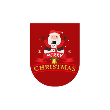 Christmas label and sticker design vectorのイラスト素材