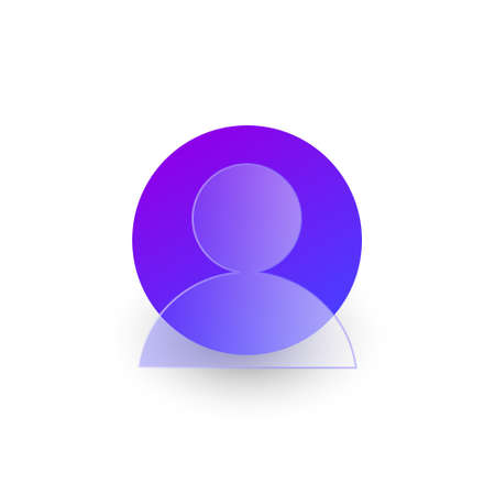 Gradient glass morphism account icon design vectorのイラスト素材