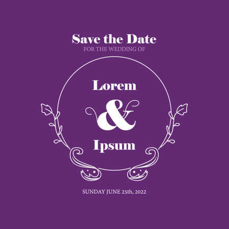 Save the date monogram concept design vectorのイラスト素材
