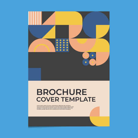 Geometric concept business brochure cover template designのイラスト素材