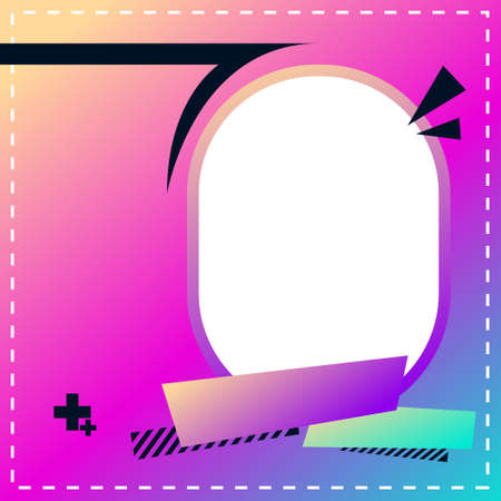 Blank simple colorful twibbon template designのイラスト素材