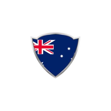 Australia flag shield design vectorのイラスト素材