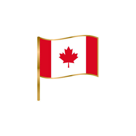 Canada flag lapel badge design vectorのイラスト素材