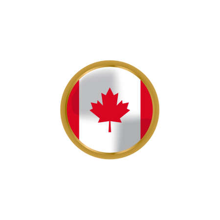Canada lapel pin badge design vectorのイラスト素材