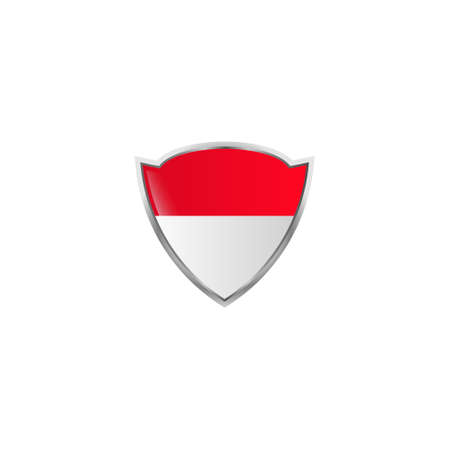Indonesia flag shield design vectorのイラスト素材
