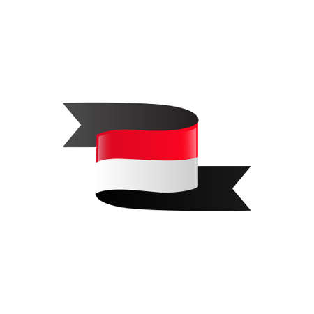 Indonesia flag banner design vector isolatedのイラスト素材