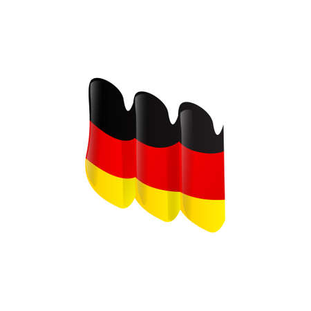 Waving german flag icon illustration vectorのイラスト素材