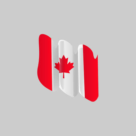 Waving canada flag icon illustration vectorのイラスト素材