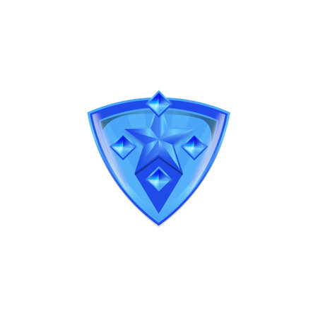 Diamond shield emblem award icon design vectorのイラスト素材