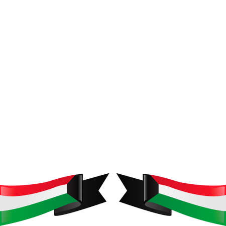 Kuwait flag illustration vector background designのイラスト素材