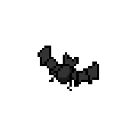 Halloween bat pixel icon vector designのイラスト素材