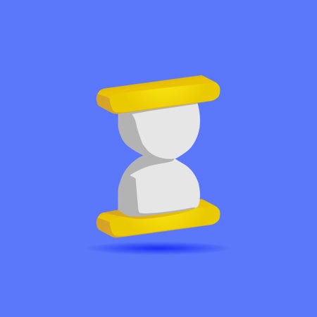 3d hourglass design vector isolatedのイラスト素材