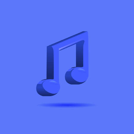3d music design vector isolatedのイラスト素材