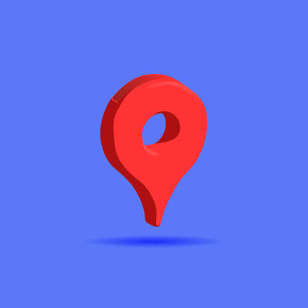 3d location design vector isolatedのイラスト素材