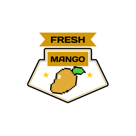 Retro sticker mango template design vectorのイラスト素材