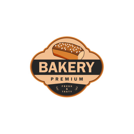 Bakery label logo template design conceptのイラスト素材