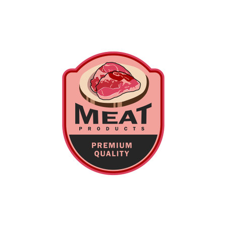 Meat label logo template design conceptのイラスト素材