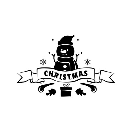 Christmas lettering badge concept designのイラスト素材