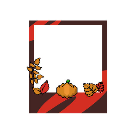 Autumn photo frame design templateのイラスト素材