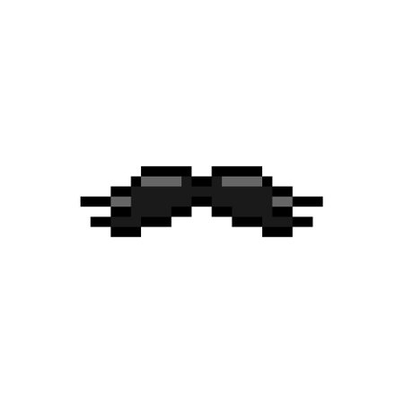 Pixel art men moustaches icon designのイラスト素材