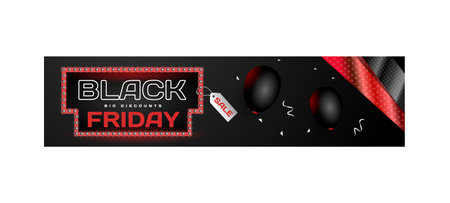 Black friday sale banner template backgroundのイラスト素材
