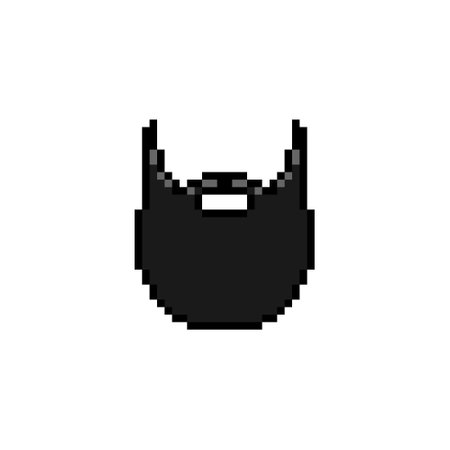 Beard pixel art vector graphic designのイラスト素材