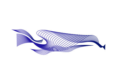 Blue dynamic lines design decorativeのイラスト素材