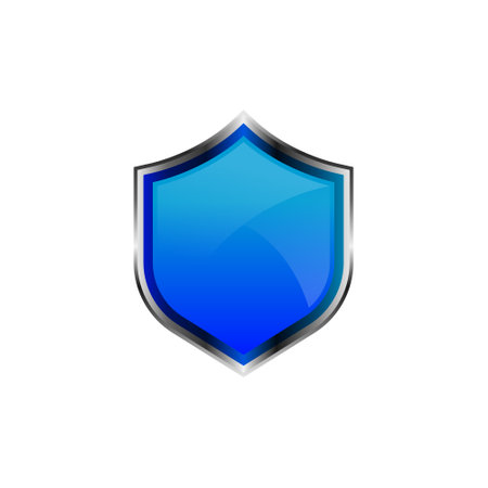 Shield protection technology secure logo designのイラスト素材