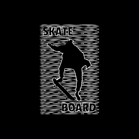 Illustration skateboard design vector isolatedのイラスト素材