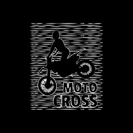 Illustration motocross design vector isolatedのイラスト素材