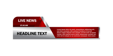 News lower third and banner template designのイラスト素材