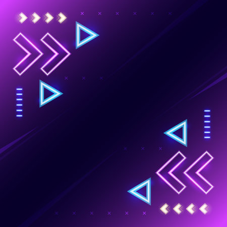 Neon light background banner template designのイラスト素材