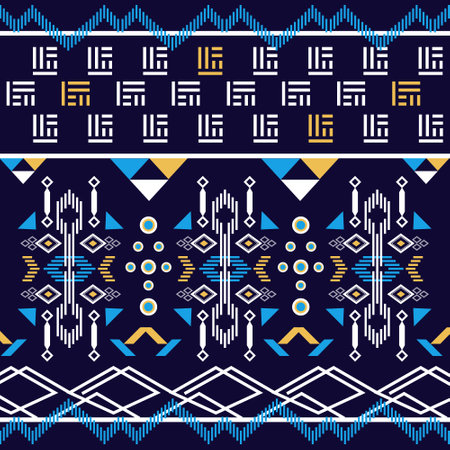 Geometric ethnic pattern textile design