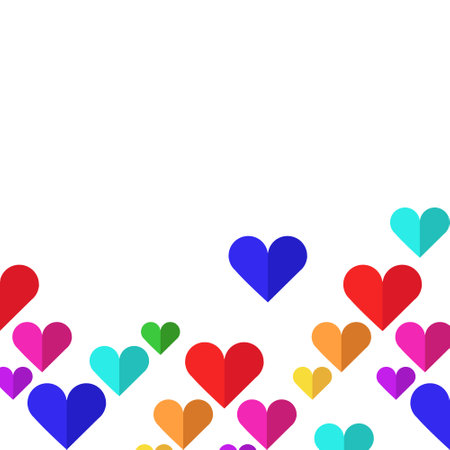 Love shape change color background designのイラスト素材