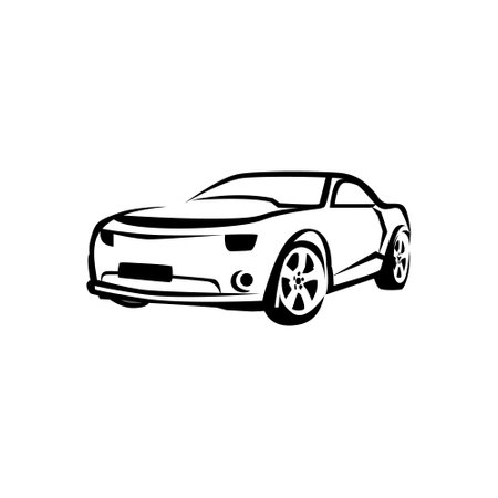 Black automotive sport car logo designのイラスト素材