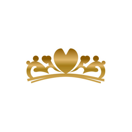 Gold jewellery tiara element illustrationのイラスト素材