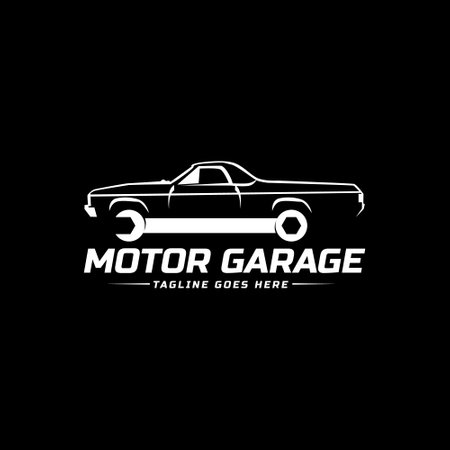 Motor garage logo sign template design vectorのイラスト素材